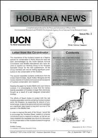 Houbara news : newsletter of the IUCN/SSC Working Group on Houbara Bustard