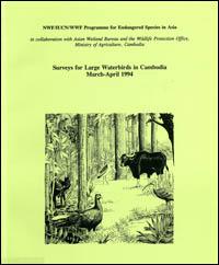 Surveys for large waterbirds in Cambodia, March-April 1994