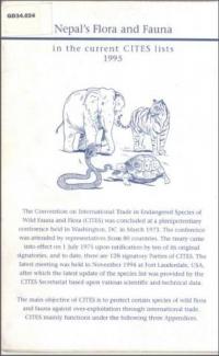 Nepal's flora and fauna in the current CITES lists : 1995