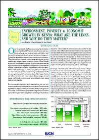 Environment, poverty and economic growth in Kenya : what are the links, and why do they matter