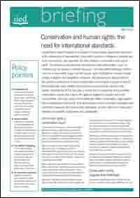 Conservation and human rights : the need for international standards