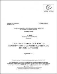 Lignes directrices de l'UICN sur les reintroductions et les autres transferts aux fins de la sauvegarde