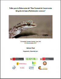 Taller para la elaboración del "Plan nacional de conservación del gecko de Lima (Phyllodactylus sentosus)"