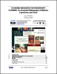 Economic measures for biodiversity planning : an annotated bibliography of methods, experiences and cases