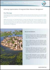 Achieving implementation of integrated water resource management