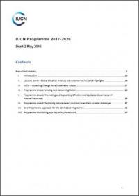 IUCN programme 2017-2020 : draft 2 May 2016
