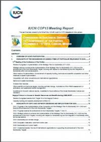 IUCN COP13 meeting report