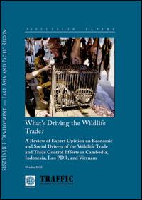 What's driving the wildlife trade? : a review of expert opinion on economic and social drivers of the wildlife trade and trade control efforts in Cambodia, Indonesia, Lao PDR and Vietnam