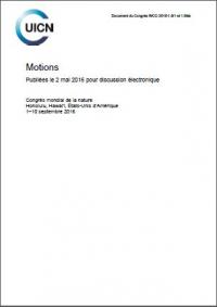 Motions publiées le 2 mai 2016 pour discussion électronique