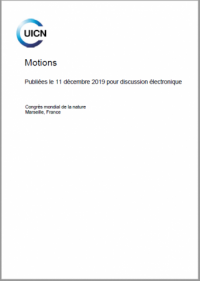 Motions publiées le 11 décembre 2019 pour discussion électronique