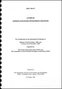 A guide to national sustainable development strategies : first draft