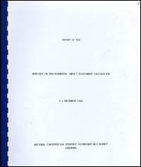 Report of the workshop on environmental impact assessment legislation, 2-4 December 1992