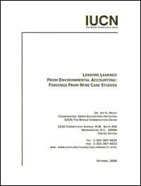 Lessons learned from environmental accounting : findings from nine case studies