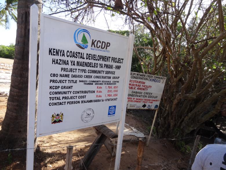 Example of successful symbiotic relationship between humans and the environment:  Beneficial interaction of mangroves, Dabaso creek and the local community