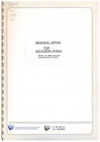 Regional Office for Southern Africa report on 1988 activities and prospects for 89-91
