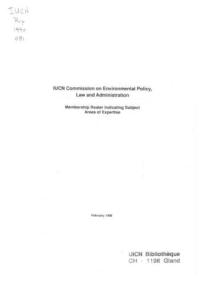 Commission on environmental law 1990-1994 : [list of Commission members]