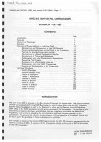 Species Survival Commission : workplan for 1993