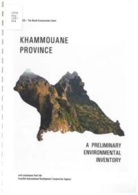 Khammouane province : a preliminary environmental inventory