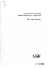South and Southeast Asia regional biodiversity programme 1998 annual report