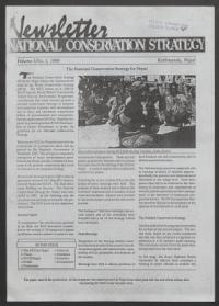 National conservation strategy newsletter