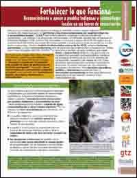 Fortalecer lo que funciona : reconocimiento y apoyo a pueblos indígenas y comunidades locales en sus logros de conservación