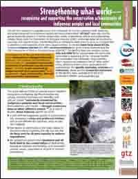 Strengthening what works : recognising and supporting the conservation achievements of indigenous peoples and local communities